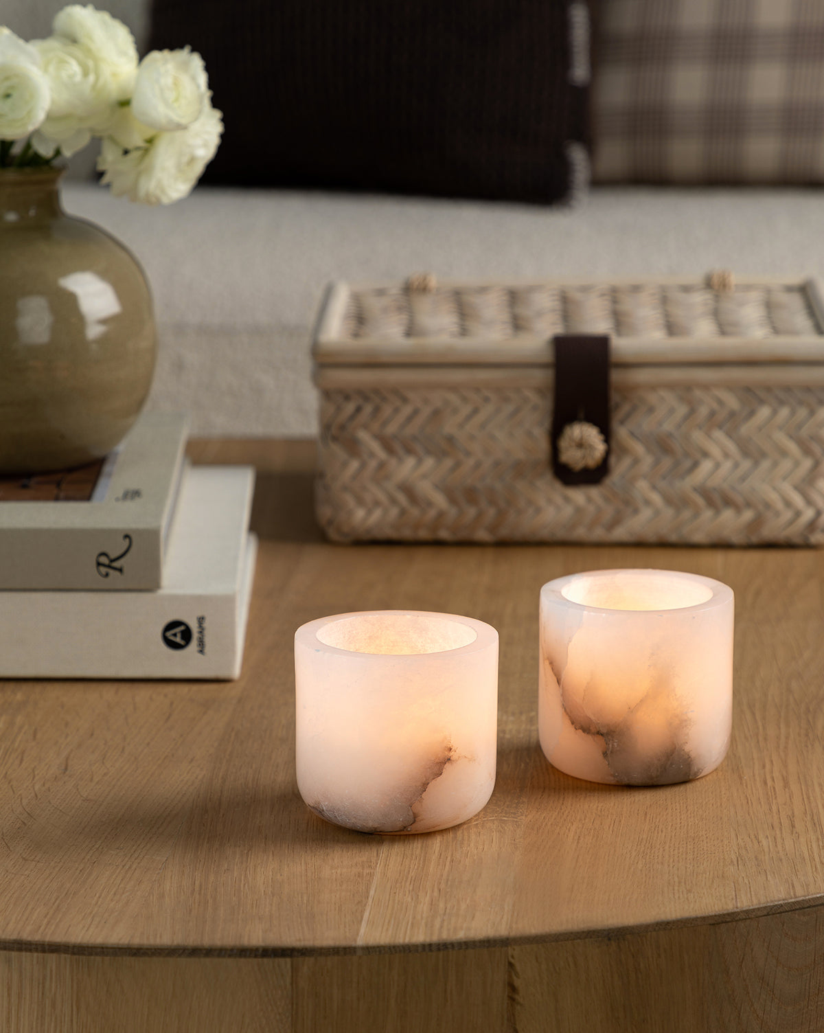 Alabaster Tea-light Holder