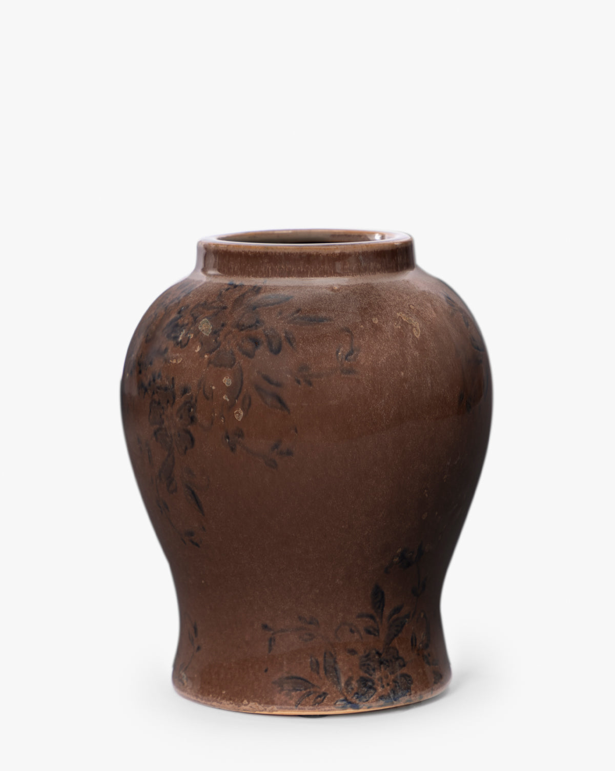 Brown Floral Vase