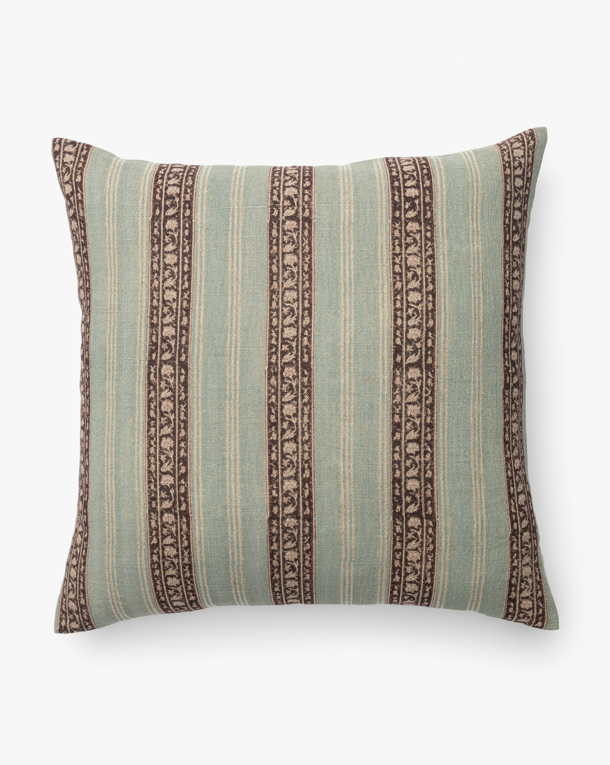 Porter Block Print Linen Pillow Cover